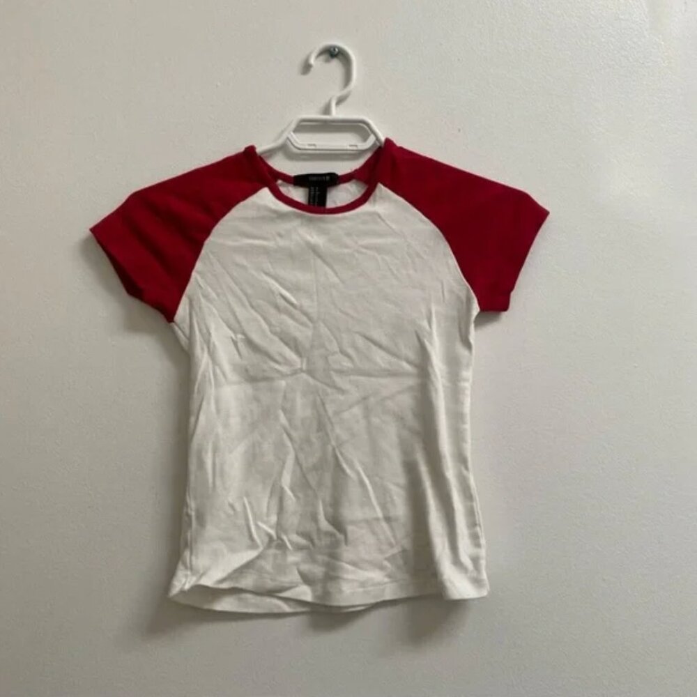 Forever 21 Raglan Baseball Baby Tee S